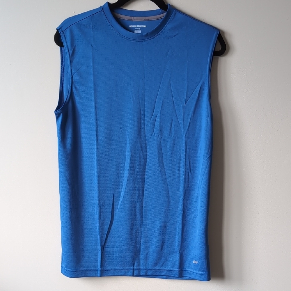 Amazon Essentials Pack Of 2 Blue& Grey Tank Tops Sleeveless Shirt